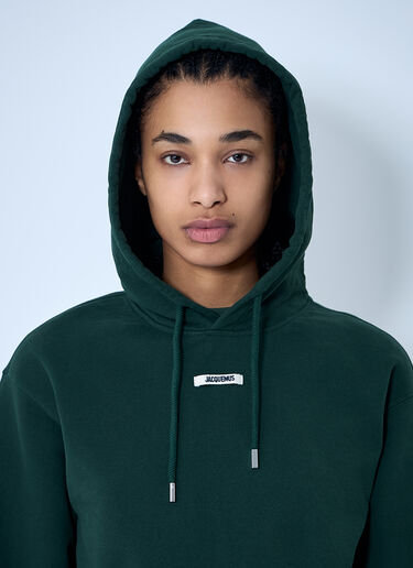 Jacquemus Le Hoodie Gros Grain Sweatshirt Green jac0260016
