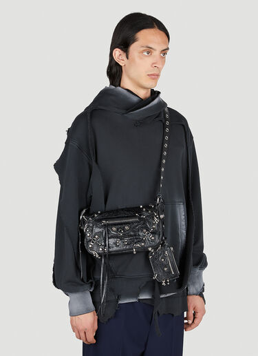 Balenciaga Le Cagole Piercing Crossbody Bag Black bal0152070