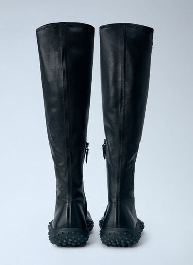 LN-CC® - Miu Miu: Stretch Nappa Leather Boots - Black Miu Miu Stretch Nappa Leather Boots Black miu0266111