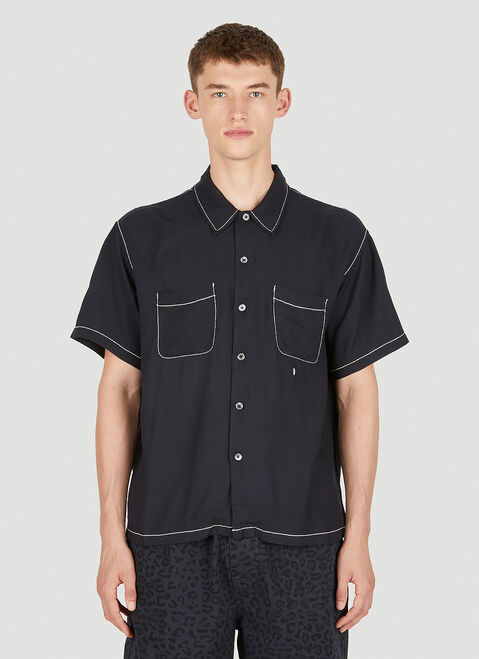 Stüssy Contrast Pick Stitched Shirt 블랙 sts0347009