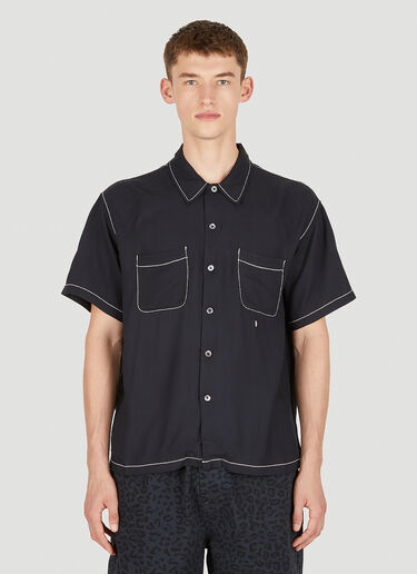 Contrast Pick Stitched Shirt Stüssy Contrast Pick Stitched Shirt Black sts0348005
