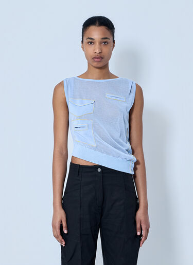 Kiko Kostadinov Kreiner Knit Top Blue kko0264008