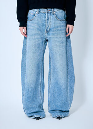 The Row Oversized Round Low Rise Jeans Blue row0260005