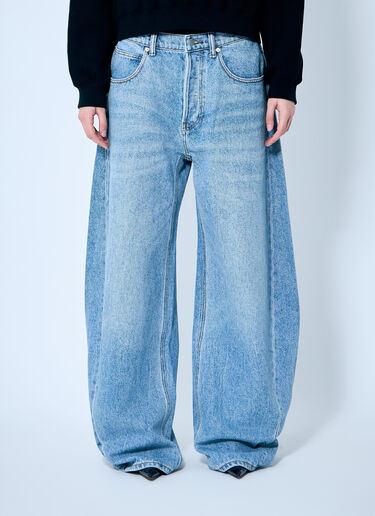 Alexander Wang Oversized Round Low Rise Jeans Blue awg0259029