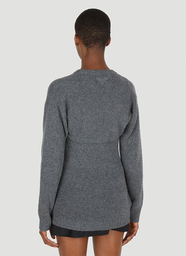Prada Detachable Shrug Camisole Sweater Grey pra0251010