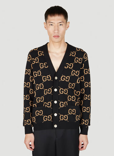 Gucci GG Jacquard Cardigan Black guc0152026