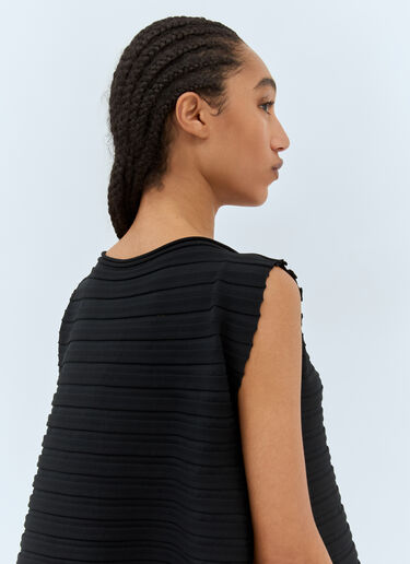 Pleats Please Issey Miyake Bounce Knit Top Black plp0258015