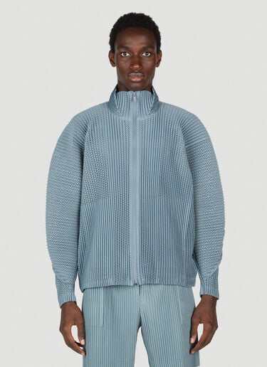 Homme Plissé Issey Miyake Pleated Zip Up Cardigan Grey hmp0153013