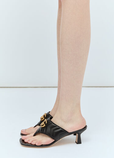 Gucci Double G Thong Sandals Black guc0255098