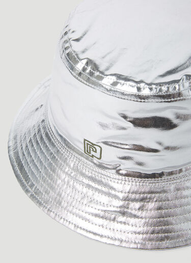 Rabanne Metallic Bucket Hat Silver pac0253033