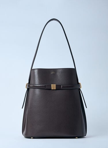 Belted Leather Bucket Bag TOTEME Belted Leather Bucket Bag Brown tot0261026