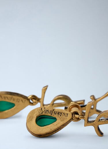 LN-CC® - Saint Laurent: Cassandre Drop Earrings - Gold Saint Laurent Cassandre Drop Earrings Gold sla0264017