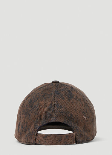 Dolce & Gabbana Distressed Logo Plaque Baseball Hat Brown dol0152015