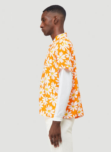 ERL Flower-Print Shirt Orange lre0142009
