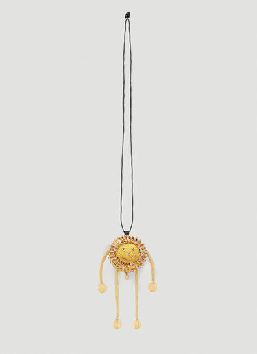Walter Van Beirendonck Sun Man Doll Necklace in Gold