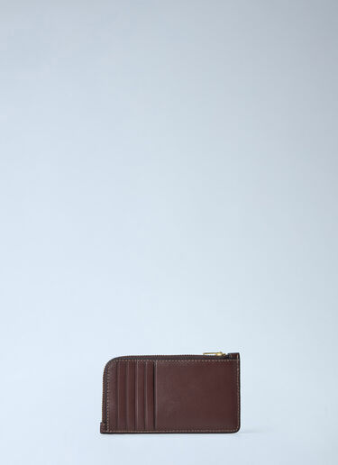 Coach Leather New York Zip Card Case Brown coa0265015