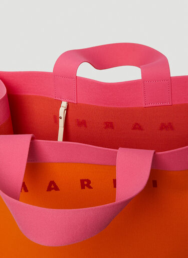 Marni Canvas Shopping Tote Bag Orange mni0247060