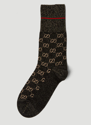 Gucci GG Jacquard Socks Black guc0250224
