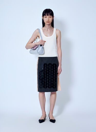 Marni Appliquéd Midi Skirt Black mni0266003