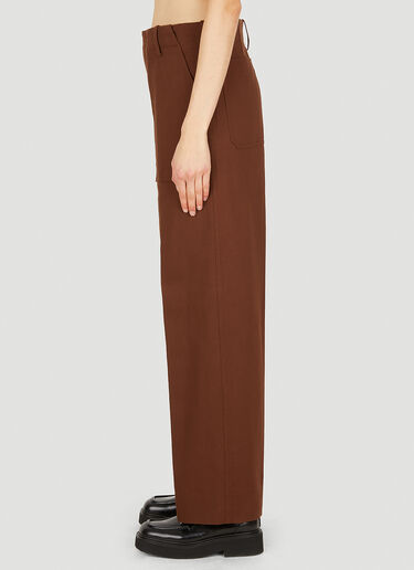 Plan C Wide Leg Pants Brown plc0250018