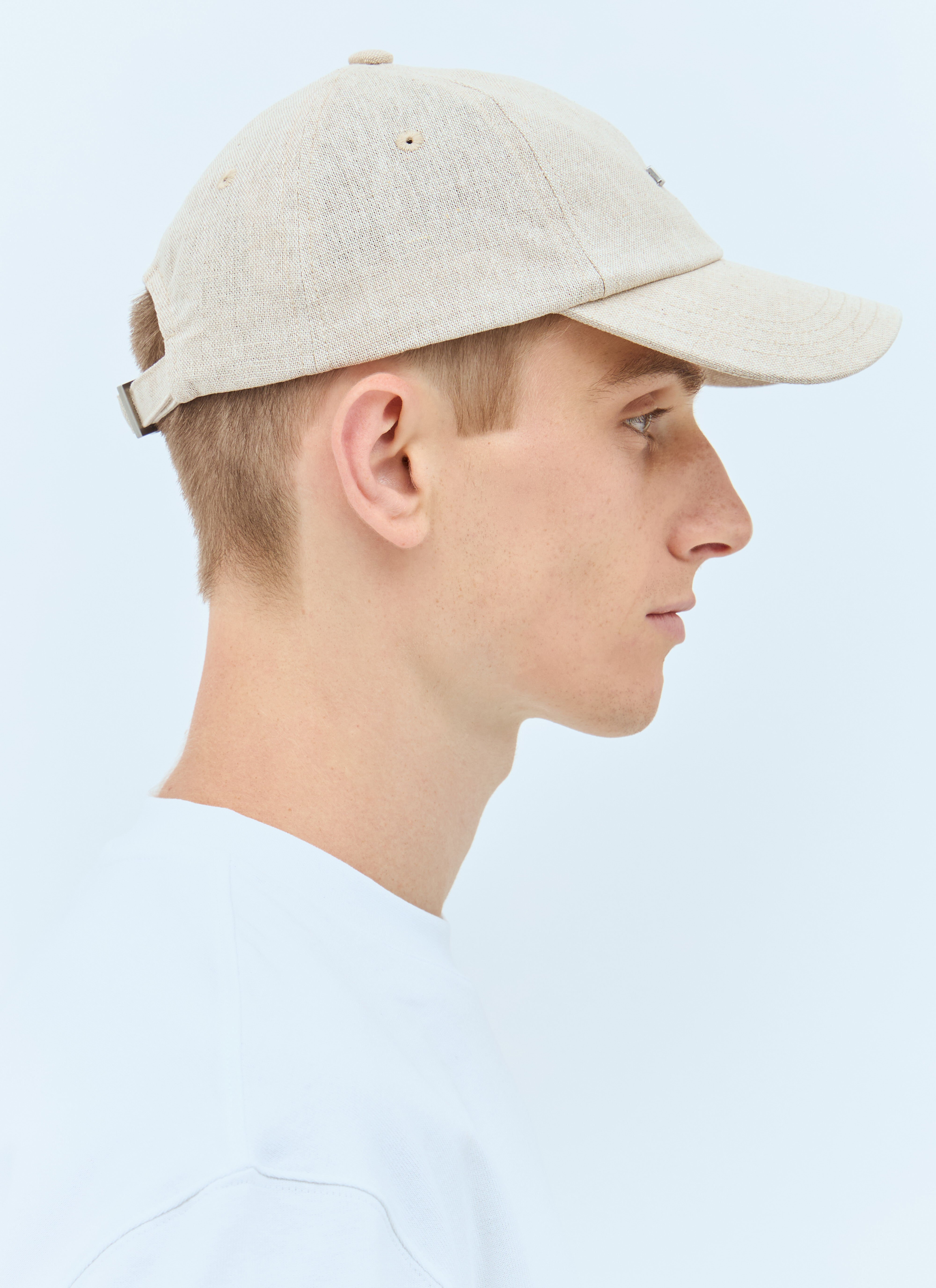 Jacquemus Men's' La Casquette Gadjo Baseball Cap in Beige
