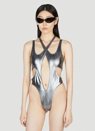 Mugler Metallic Swimsuit Silver mug0252002