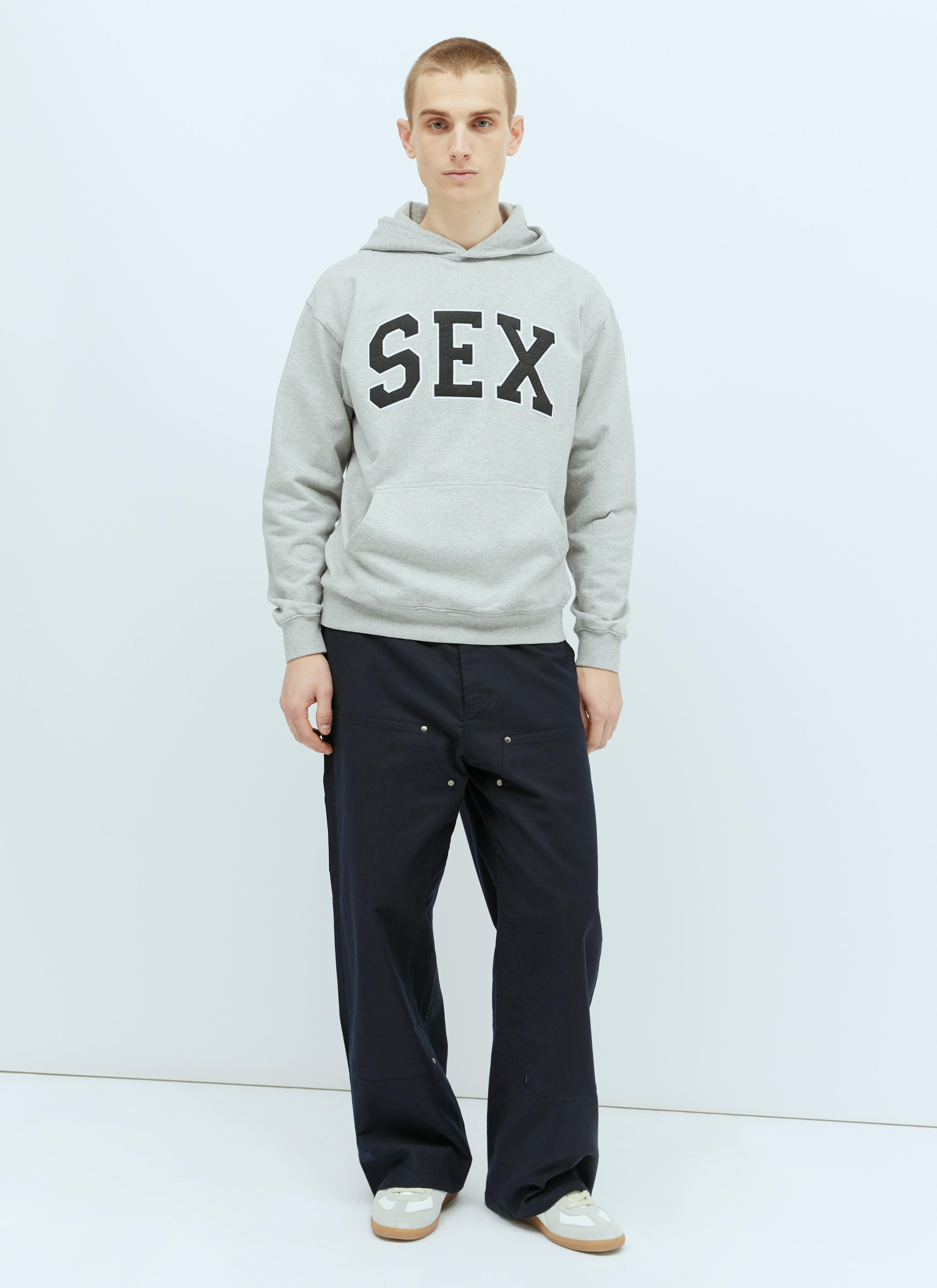 Carne Bollente Men's' Sex Hooded Sweatshirt in Grey | LN-CC®