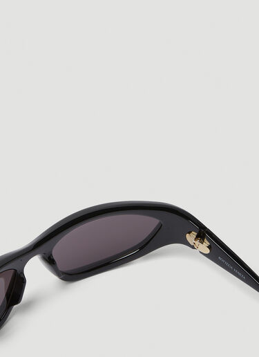 Bottega Veneta Cone Wraparound Sunglasses Black bov0250079