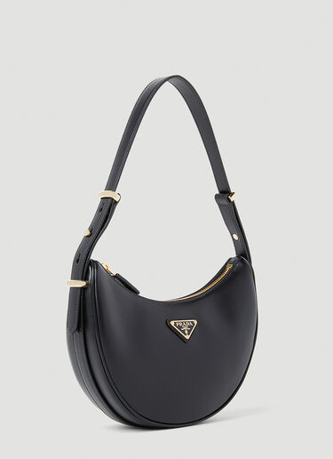 Prada Arqué Leather Shoulder Bag Black pra0254026