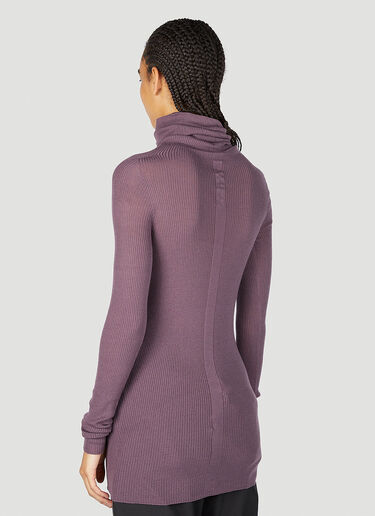 Rick Owens 골지 폴디드 넥 스웨터 퍼플 ric0253026