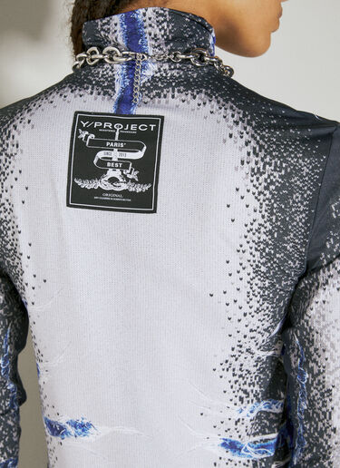 Whisker Print Long Sleeve Top Y/Project Whisker Print Long Sleeve Top Black ypr0254022