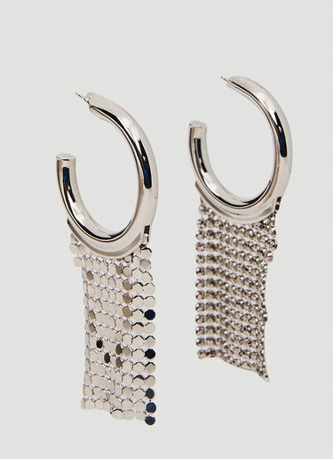 Pixel Hoop Earrings Rabanne Pixel Hoop Earrings Silver pac0251003