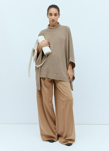 Max Mara Cashmere Oversized Poncho Beige max0254082