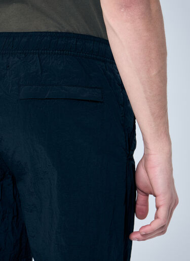 Stone Island Nylon Shorts With Logo Patch Black sto0160064