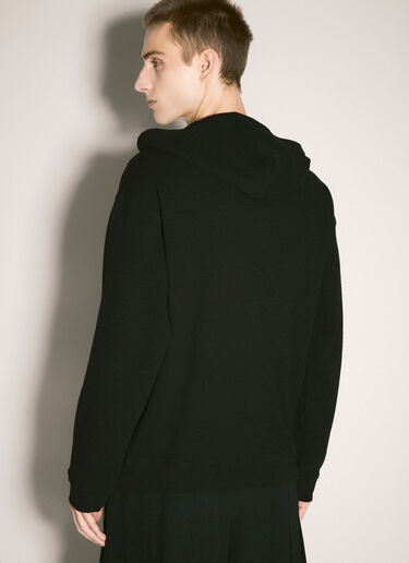 Yohji Yamamoto 개방형 앞면 후드티셔츠  블랙 yoy0158011