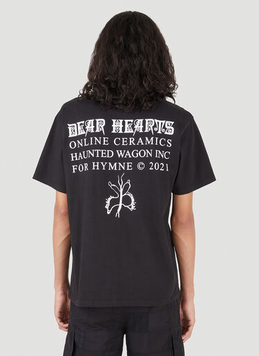 HYMNE x LN-CC x Online Ceramics Dear Hearts T-Shirt Black hym0146002