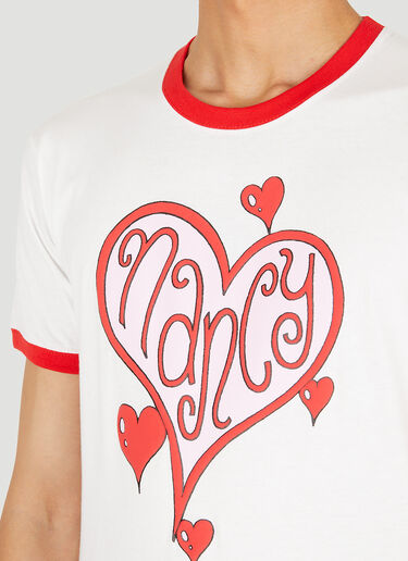 Nancy Cash Ringer T-Shirt White ncy0348006