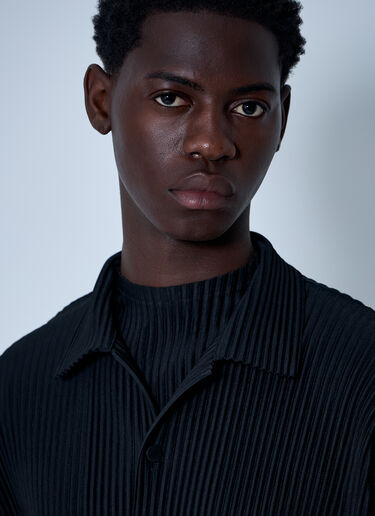 Homme Plissé Issey Miyake Pleated Shirt Black hmp0161001