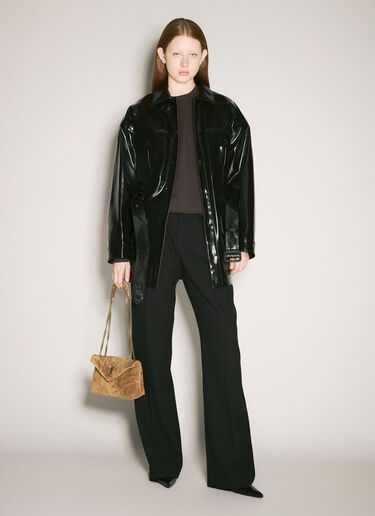 Saint Laurent Toy Puffer Suede Shoulder Bag Brown sla0258037