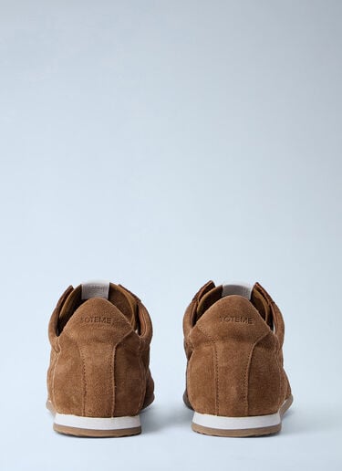 TOTEME Suede Low-Top Trainers Brown tot0264045