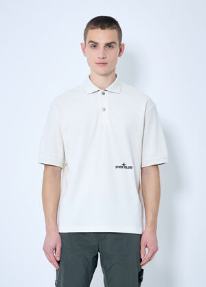 Stone Island Logo Embroidery Polo Shirt Pink sto0160007