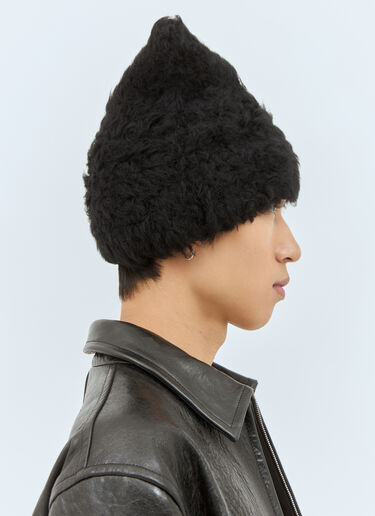 Acne Studios Fluffy Square Beanie Hat Black acn0158027