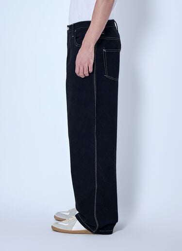 Story Mfg. Wide-Leg Denim Trousers Black mfg0166005