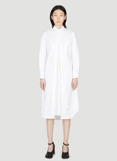 Thom Browne Storm Flap Shirt Dress White thb0251004