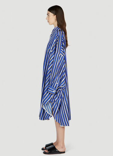 Bottega Veneta Hand Drawn Stripe Shirt Dress Blue bov0251107