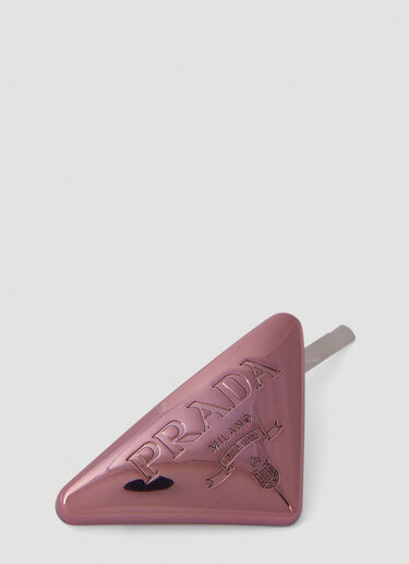 Prada 徽标压花发夹 粉色 pra0252041