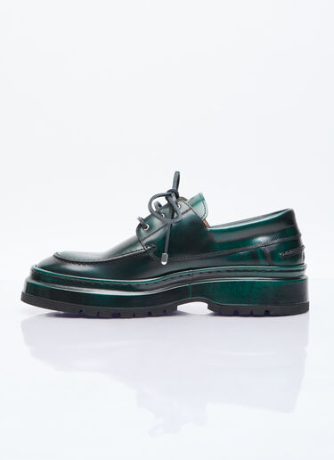 Jacquemus Les Bateau Pavane Lace-Up Shoes Green jac0156020