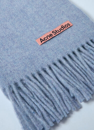 Acne Studios Narrow Fringe Wool Scarf Lilac acn0159033