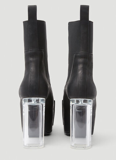 Rick Owens Clear Heel Boots Black ric0153027