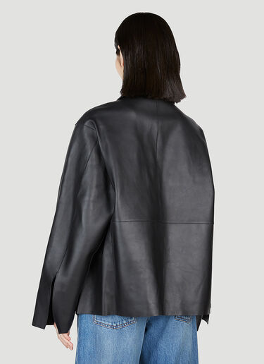 TOTEME Leather Army Jacket Black tot0253012